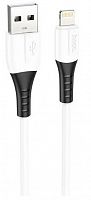 USB кабель HOCO X82 Silicone Lightning 8-pin, 1м, (белый)
