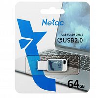 USB flash накопитель Netac 64Gb UA31 USB 2.0 (NT03UA31N-064G-20BL) 