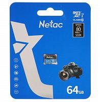 Карта памяти MicroSDHC Netac P500 64Гб (NT02P500STN-064G-S)