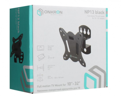Кронштейн для ТВ ONKRON NP13, черный