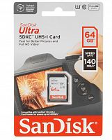 Карта памяти SDXC SanDisk Ultra 64Гб (SDSDUNB-064G-GN6IN)